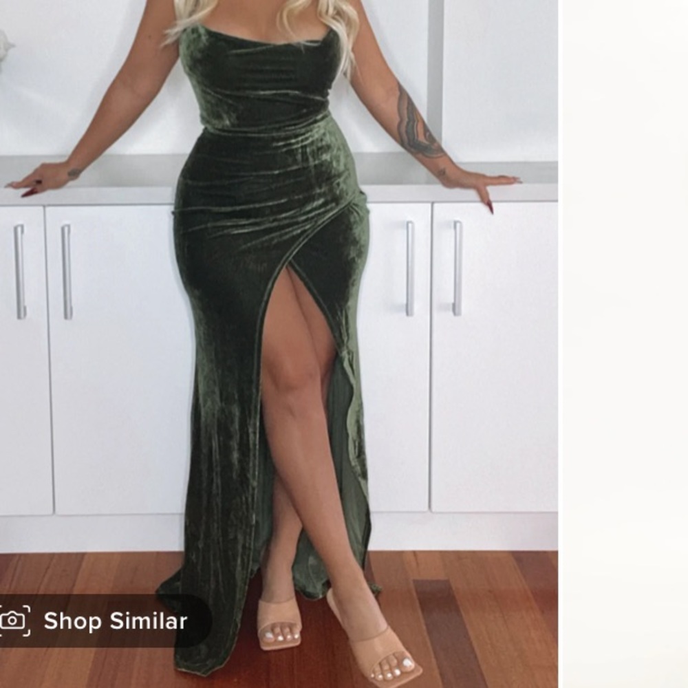 green velvet dress